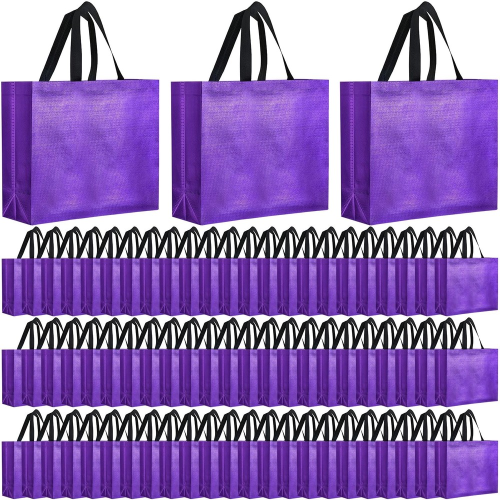 80 Pcs Reusable Gift Bags Set Glossy Grocery Gift Tote Bag with Hadnle for We…