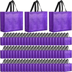 80 Pcs Reusable Gift Bags Set Glossy Grocery Gift Tote Bag with Hadnle for We…