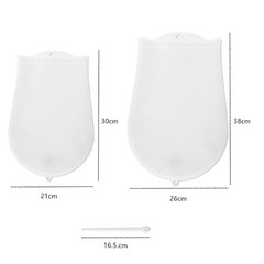 2 Pack Silicone Kneading Bag, Multifunctional Cooking 31*21cm, 38*26cm, White