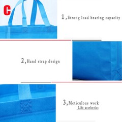 Reusable Shopping Bag Foldable Tote Grocery Bag Large Capacity Non-Woven EcoBag✔