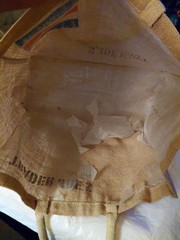 Trader Joe’s Burlap Nautical Flag “C Charlie” Jute Tote Bag