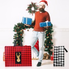 24 Pack Extra Large Christmas Gift Bags 16.9” x 12.6” x 6.8” Waterproof Re…