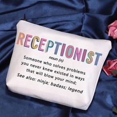 POFULL Receptionist Gift Definition Cosmetic Bag