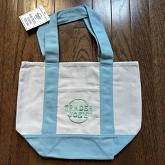 NWT Trader Joes Bag Bundle Collapsible Grocery Tote + 2 Mini Pastel Canvas Totes