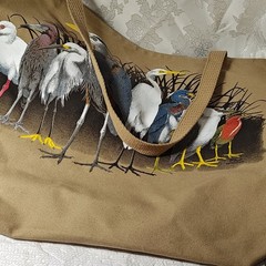 Conservancy of Southwest Florida Canvas Tote Bag Large Animal Print Brown