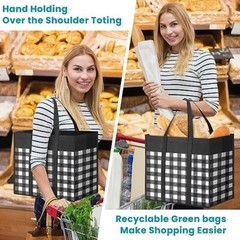 Bolsas de supermercado reutilizables, paquete de 4, bolsas de compras. neuvo.