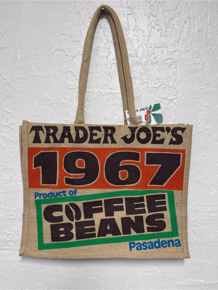 Trader Joe’s Large Jute Pasadena Coffee Beans Tote