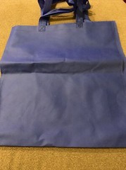 Proud To Be An American Blue Tote Shopping Bag Flag Stars 13.5×14.5 (JL)