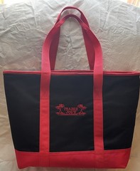 Trader Joe’s Reusable Insulated Shopping Bag Black and Red