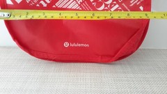 Lululemon Reusable Shopping Tote Bag Small 11″ x 9″ Red Button Closure Pre-owned