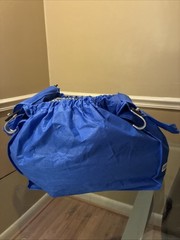 11 Double Hanging Blue Cloth Walmart Bags Heavy W/ Duty Hardware, Folding Bottom