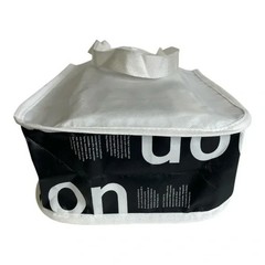 Lululemon Reusable Small White Logo Tote Snap Vacation Travel Gift Bag New