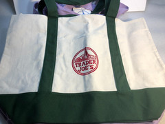 Trader Joe’s Canvas Limited Release Tote Shopping Bag LARGE Lavender or Green
