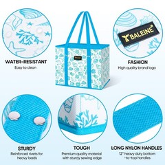 3Pk Reusable Grocery Bags, Foldable Shopping Bags for Groceries with Reinforc…