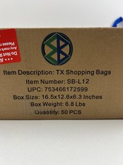 Texas Lone Star Reusable Shopping Bags | Box of 50 | New/Sealed