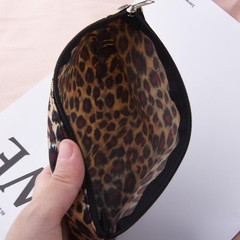 Sdopbinbin Mini Leopard Makeup Cosmetic Bag for Purse Toiletry small, yellow