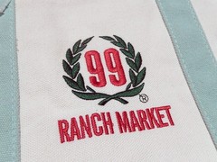 Ranch 99 Market Teal Blue Small Canvas Tote Shopping Bag (brand new) trader joes