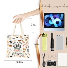 Dog Lover Reusable Grocery Beach Shopping Bag Dog Mom Birthday Gift Women
