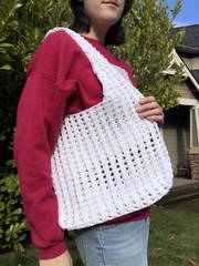 White Mesh Tote Bag