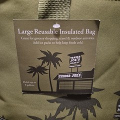 Trader Joe’s Large Insulated Cooler Bag – Lot of 4 – Peach Blue Purple Green