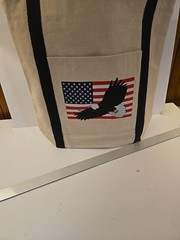 EL PASO SADDLE BLANKET Linen Tote Bag American Flag Eagle Theme