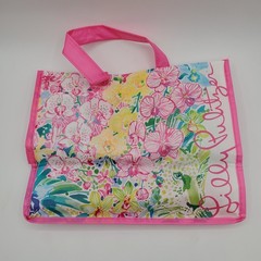 Lilly Pulitzer Floral Reusable Gift Bag Tote New Unused Bright Print 11 x 9 x 6