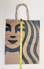 7 Starbucks Paper Bags Reusable Brown with Handles Rainforest Alliance