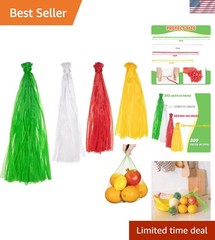 300 Pcs Reusable Mesh Nylon Netting with Loop Style Closures, Onion Reusable …