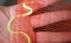 33CM 100p Reusable Plastic Mesh Net Bags with Draw String Egg boil Shellfish