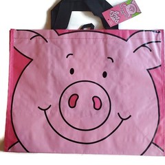 Marks Spencer Percy Pig Tote Bag Pink Piglet Smile London M&S Food UK New