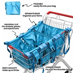 Handy Sandy 3-Pack Reusable Universal Cart Bag + Base Board (Teal)