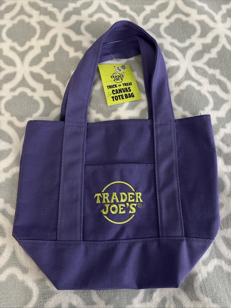 Trader Joe’s Purple Mini Canvas Trick or Treat Tote Bag