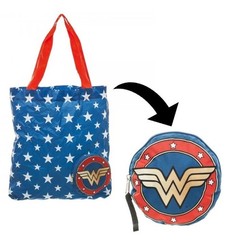 Wonder Woman Foldable Reusable Tote Bag DC Comics Shopping Travel Tote NEW