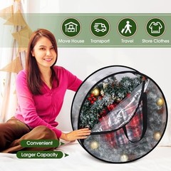 Simgoing 5 Pack Christmas Storage Bags, 7.5 Ft Christmas Large Tree and Wreath
