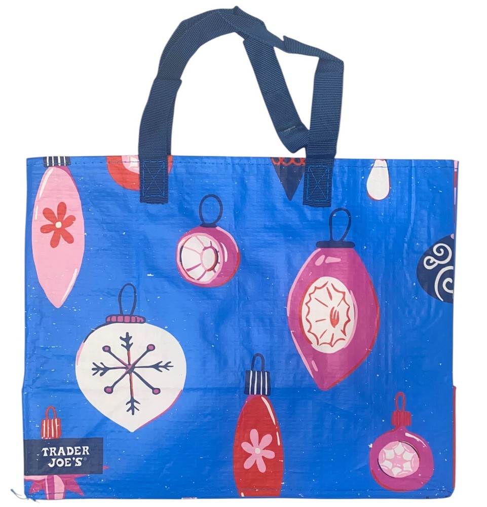 Trader Joe’s Reusable Gift Bag Holiday ’25 Choice Of White Pink Blue Limited NWT