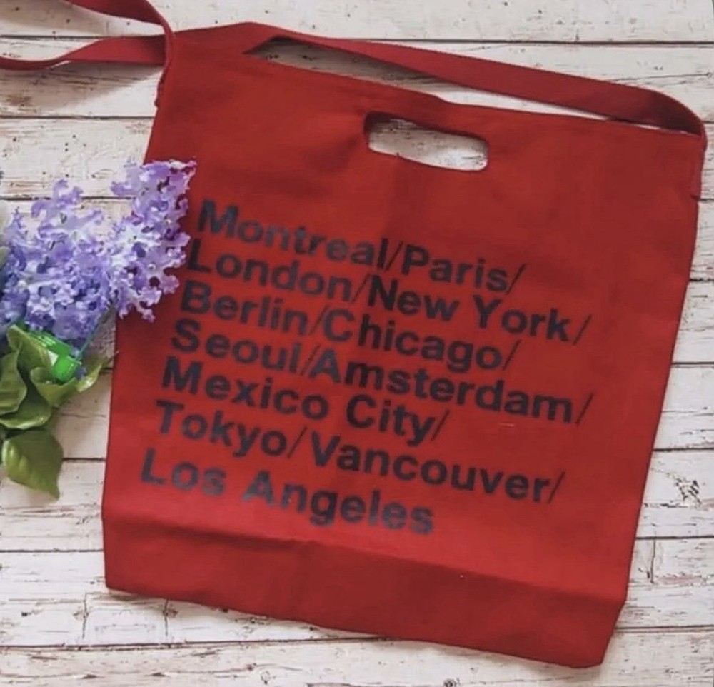 American Apparel Tote Bag Oversized in Red