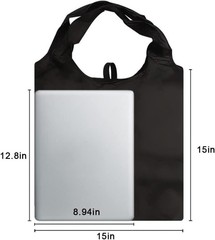10 Pack Large Foldable Reusable Shopping Bags with Handles Assorted Colors