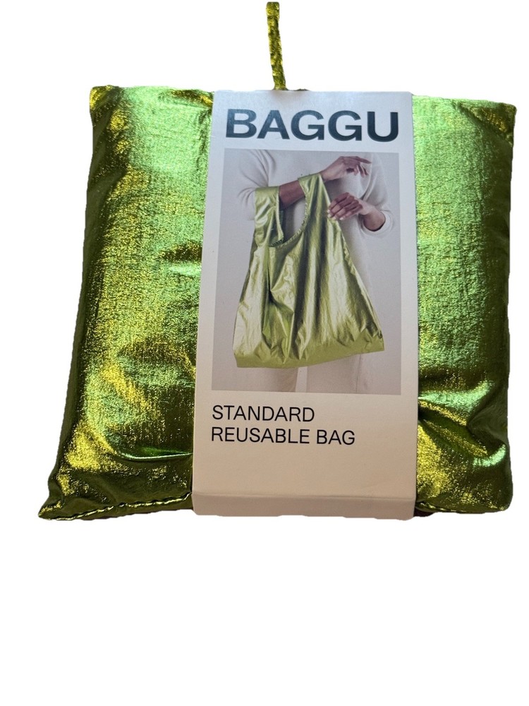 BAGGU METALLIC GREEN Standard Size Reusable Bag – NWT RARE SOLD OUT