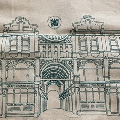 Marks Spencer Original Storefront Bag M&S Leeds Yorkshire Cotton Arcade Bazaar