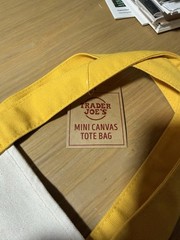 BRAND NEW with TAGS – Trader Joe’s – Holiday 2025 Canvas Mini Tote Bag – Yellow