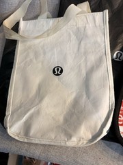 Lululemon Reusable Tote Bag Lot of 3 Red Manifesto Black White Shopping Bags