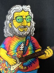 Pixelated Jerry Garcia Canvas Tote Bag 16” x 13” With 13” Handle Drop READ DESCR