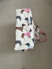 Dachshund Tote Bag with Pouch Bag, Dachshund Canvas Shopper Tote Bag, NWT