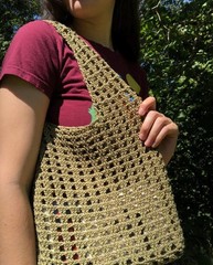 Green Mesh Tote Bag