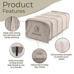 BREAD BAG, Reinforced Egg Protector – Anti-Crush Rigid 5 x 12.5 x 7, Beige