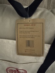 Trader Joe’s Reusable Foldable Tote Bag Beige navy blue collective