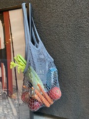 2X Reusable Fish Net Grocery Shopping Bag Cotton Made Environmental Friendly