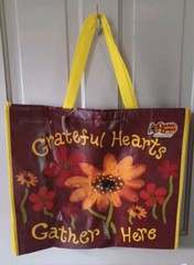 Cracker Barrel Nylon Tote Bag Grateful Hearts Gather Here Early 2000
