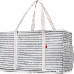 Standing XL Utility Tote Bag with Metal Wire Frame, Handle & the Sides Rinforced