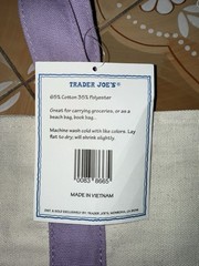 Trader Joe’s Lavender Purple Large Canvas Tote Bag Spring 2026 SET OF TWO